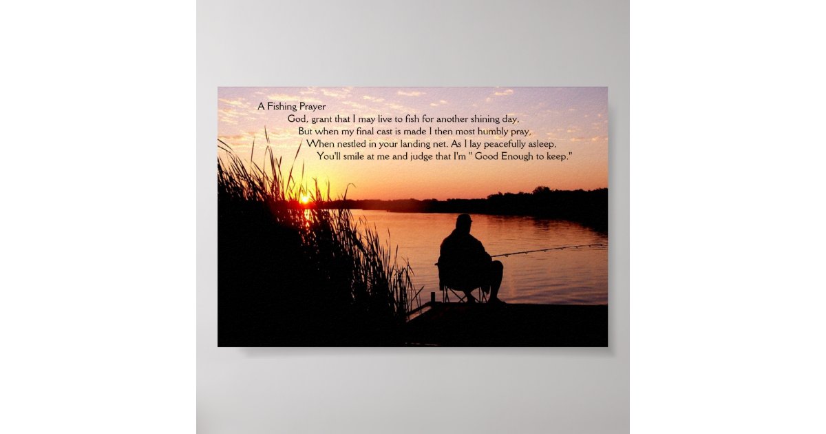 Fishing Prayer Poster | Zazzle.com