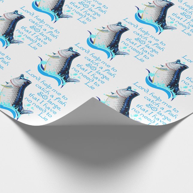 Fishing Prayer Wrapping Paper (Corner)