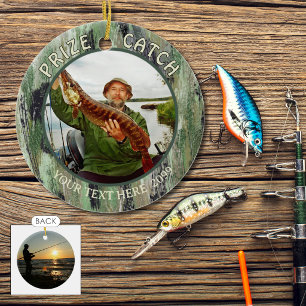 Fishing Prize Catch 2 Photos Ceramic Ornament