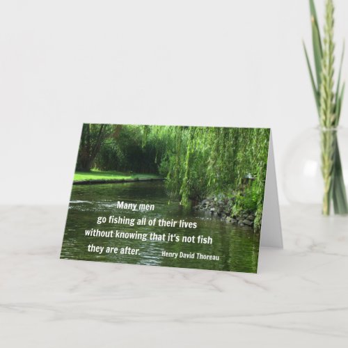 Fishing quote by HD Thoreau Card