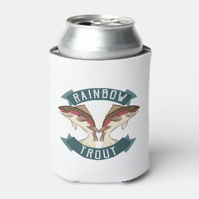 fishing rainbow trout can cooler (Can Front)