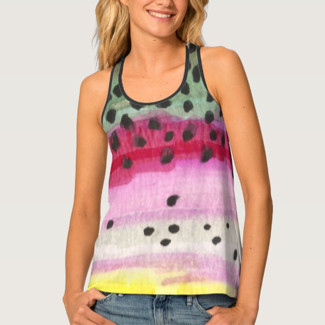 Fishing - Rainbow Trout Skin Tank Top (Front)