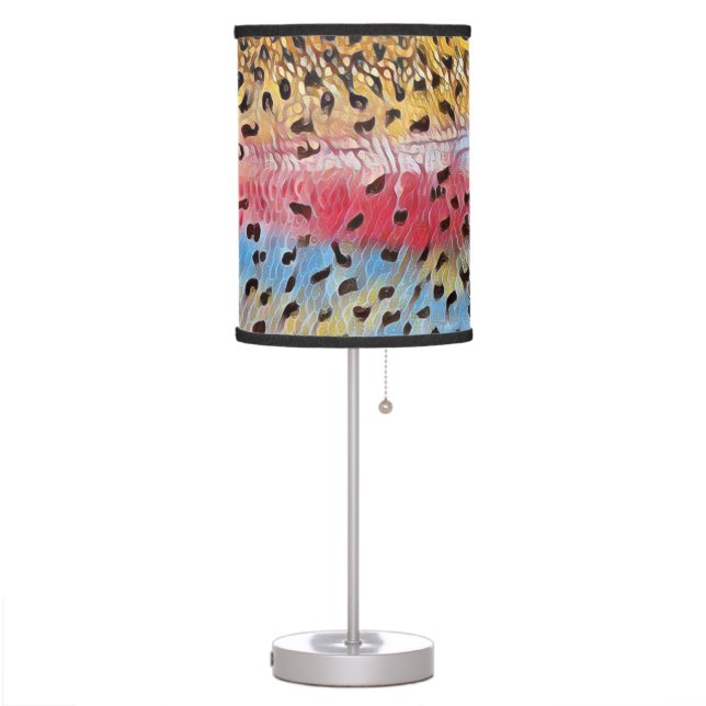 Fishing Rainbow Trout Table Lamp (Left)