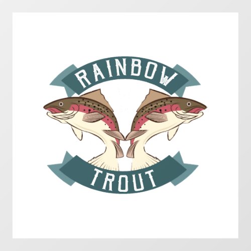 fishing rainbow trout wall decal 