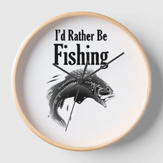 fishing rather be fish clock