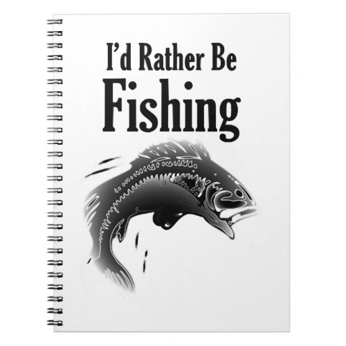 fishing rather be fish notebook
