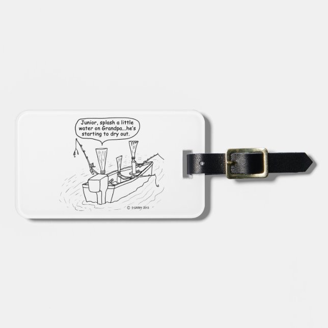 Fishing Reeds Luggage Tag (Front Horizontal)