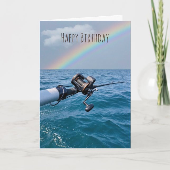 Fishing Reel and Rainbow Card (Front)