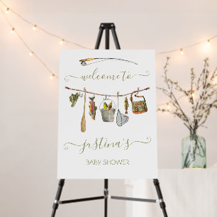 Fishing Reel Baby Shower Clothesline Foam Board