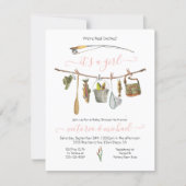 Fishing Reel Baby Shower Clothesline Girl Invitation (Front)