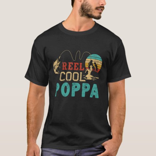 Fishing Reel Cool Poppa Father s day gift Fisherma T_Shirt