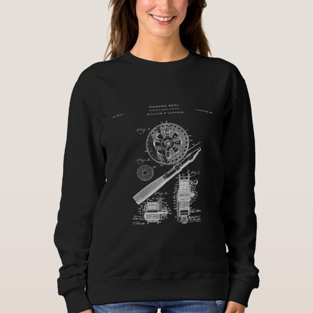 Fishing Reel Patent  fisher  1 Sweatshirt (Front)