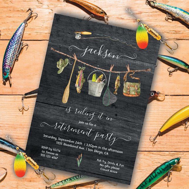 Fishing Reel retirement Party Invitation (Creator Uploaded)