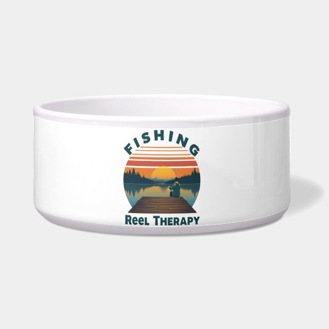 Fishing Reel Therapy Dad Bowl (Front)