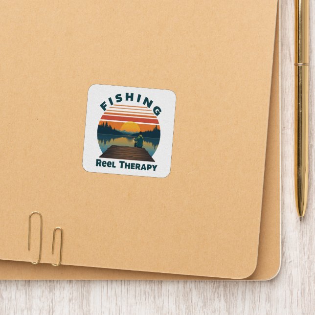 Fishing Reel Therapy Dad Patch (On Folder)