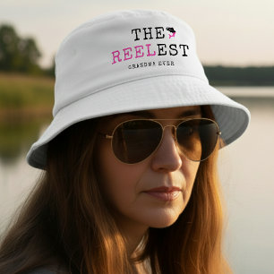 Fishing Reelest Grandmother Ever Pink Fish Bucket Hat