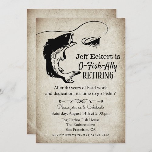 Fishing Retirement Invitation