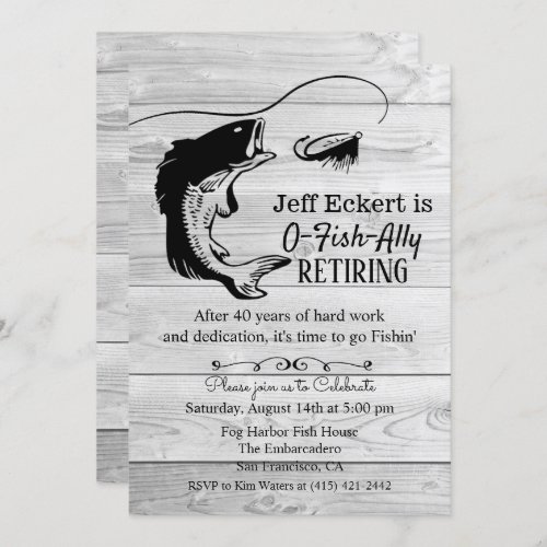 Fishing Retirement Invitation