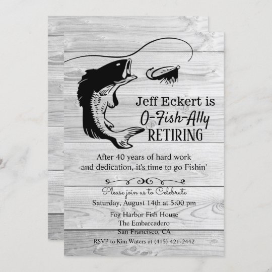 Fishing Retirement Invitation | Zazzle.com