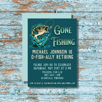 Gone fishing O-fish-ally fishing themed birthday Paper Plates