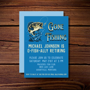 Fishing Retirement Party - Gone Fishing Invitation