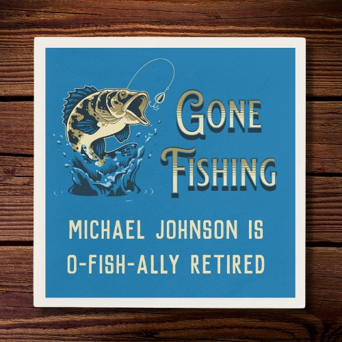 Fishing Retirement Party _ Gone Fishing Napkins