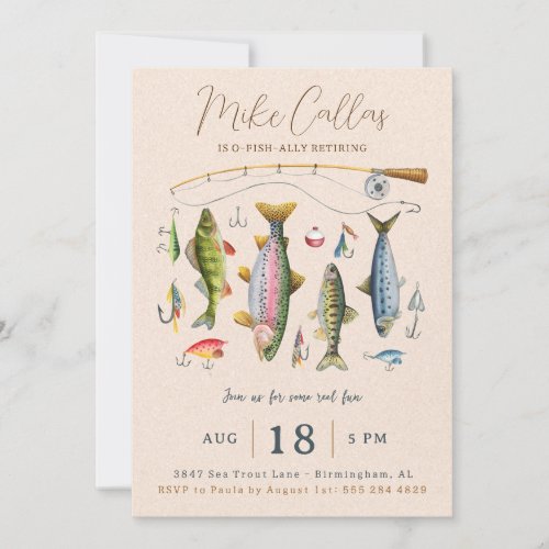 Fishing Retirement Party Invitation