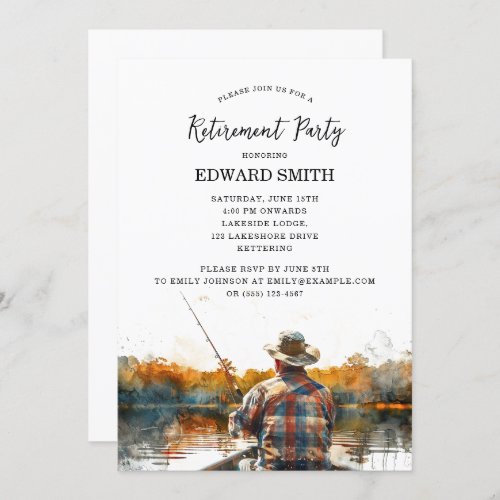 Fishing Retirement Party Invitation