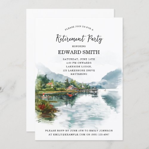 Fishing Retirement Party Invitation