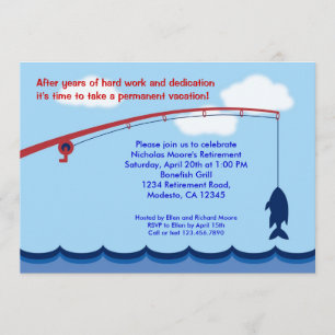 Fishing Retirement Party Invitation