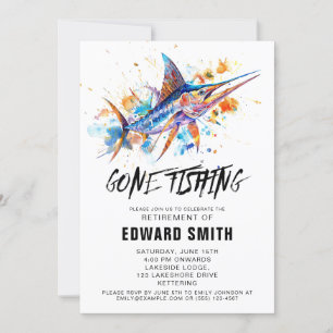 Fishing Retirement Party Invitation