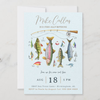 Fishing Retirement Party Invitation