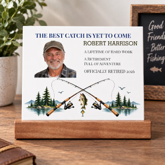 Fishing Retirement Photo Appreciation Gift Picture Ledge