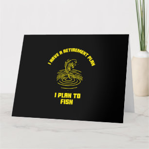 Fishing retirement plan fishing fisherman letterpress thank you card
