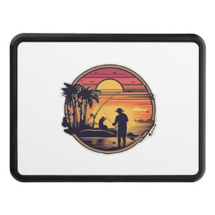 Fishing Retro Fishing Fish Hitch Cover
