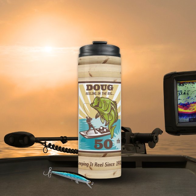 Fishing Retro Reeling Thermal Tumbler (Creator Uploaded)