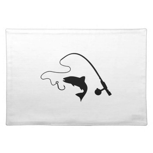 Fishing rod and fish fishing cloth placemat