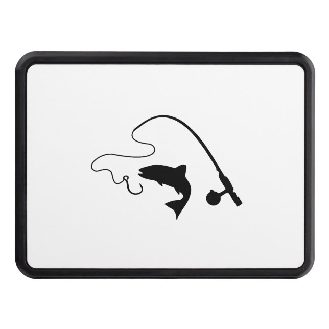 Fishing rod and fish, fishing hitch cover (Front)