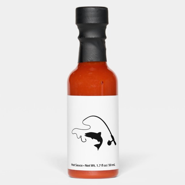 Fishing rod and fish, fishing hot sauces (Front)