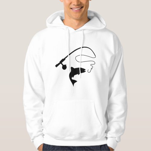 Fishing rod and fish hoodie