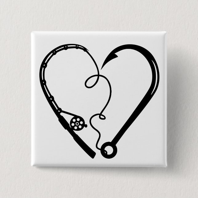 FISHING ROD HEART HOOK BUTTON (Front)