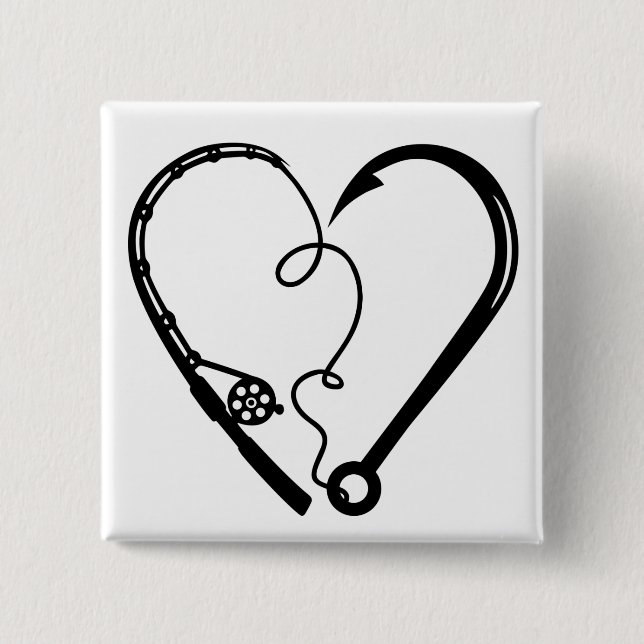 FISHING ROD HEART HOOK BUTTON (Front)