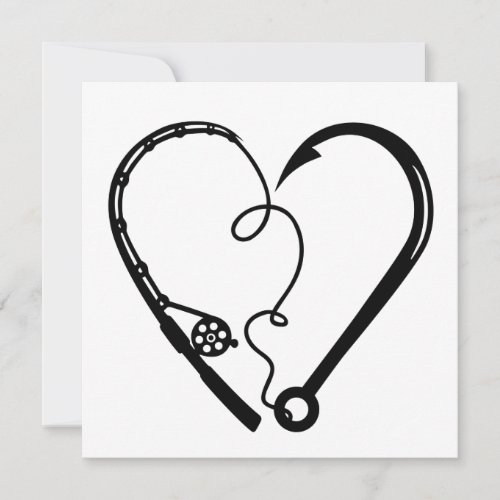 FISHING ROD HEART HOOK INVITATION