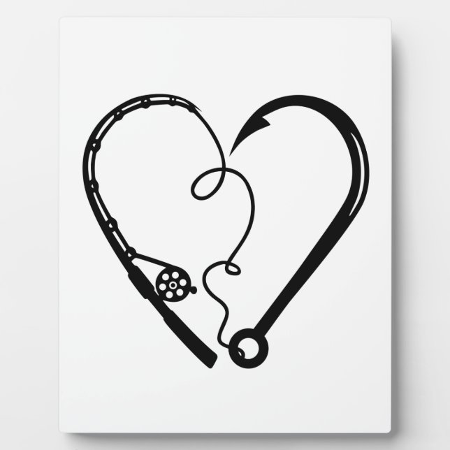 FISHING ROD HEART HOOK PLAQUE (Front)