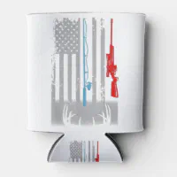 Cool Rugged American Flag Redfish Fishing Can Cooler, Zazzle