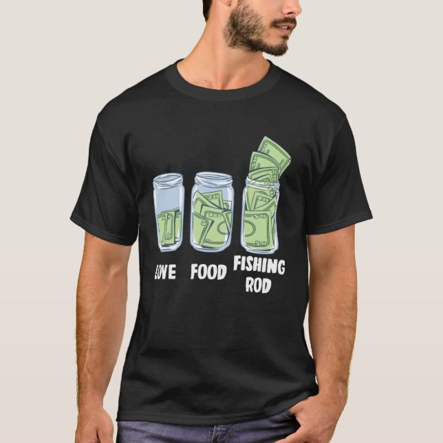 fishing Rod Money Bank T-Shirt (Front)