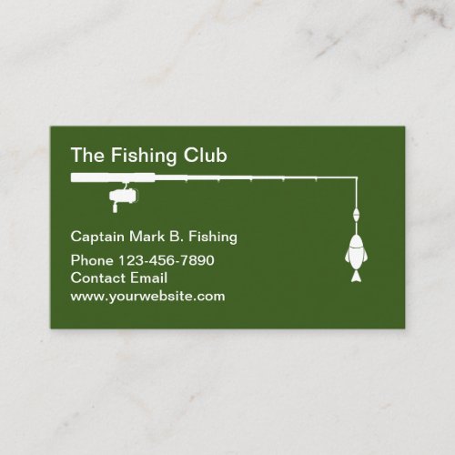 Fishing Rod Sports Club Business Card