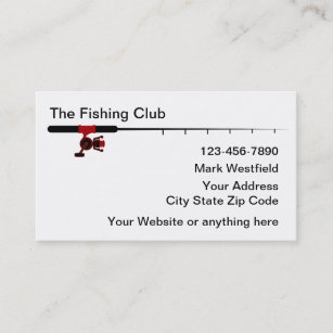 Fishing Rod Theme Simple Business Cards