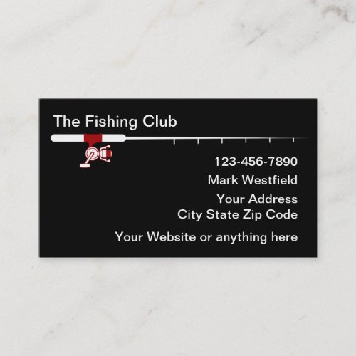 Fishing Rod Theme Simple Business Cards