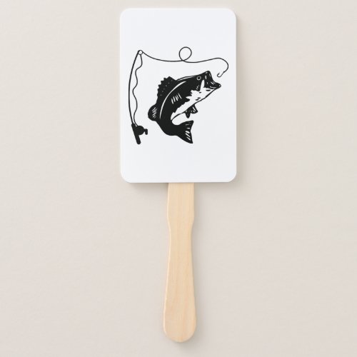 Fishing rod with fish hand fan